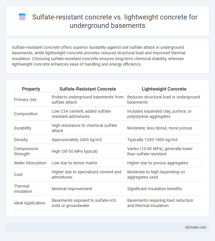 Sulfate-resistant concrete vs. lightweight concrete for underground basements - What is The Difference?