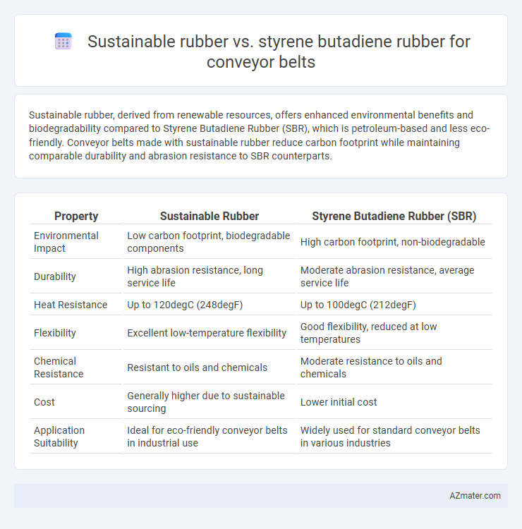Sustainable rubber vs. styrene butadiene rubber for conveyor belts - What is The Difference?