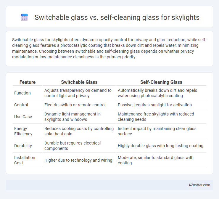 Switchable glass vs. self-cleaning glass for skylights - What is The Difference?