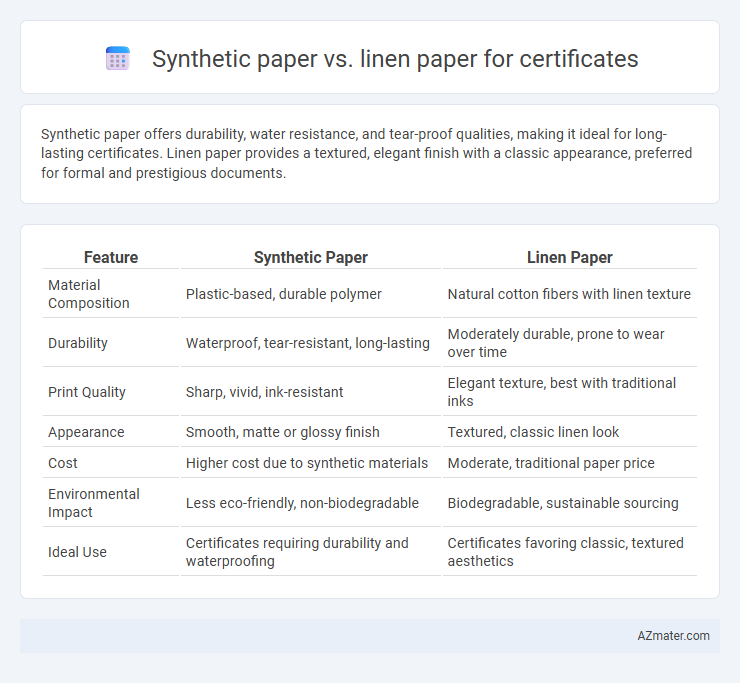 Synthetic paper vs. linen paper for certificates - What is The Difference?