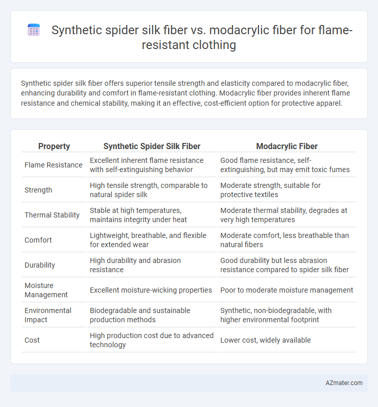 Synthetic spider silk fiber vs. modacrylic fiber for flame-resistant clothing - What is The Difference?