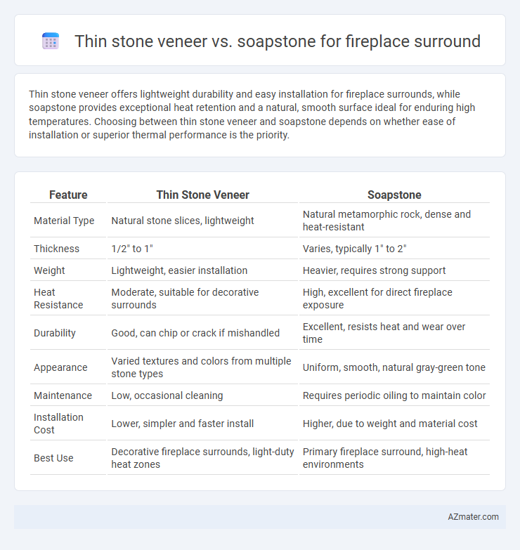 Thin stone veneer vs. soapstone for fireplace surround - What is The Difference?