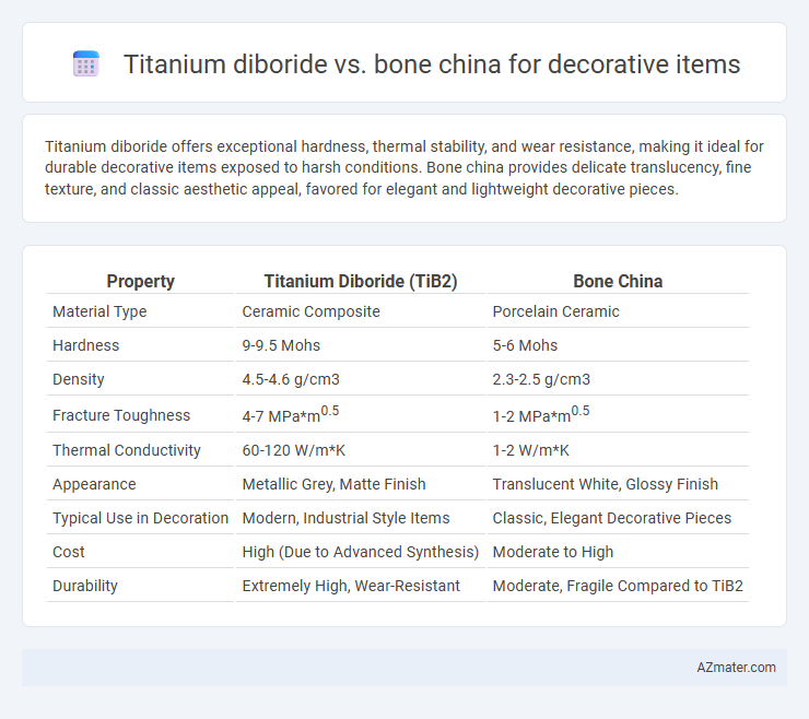 Titanium diboride vs. bone china for decorative items - What is The Difference?