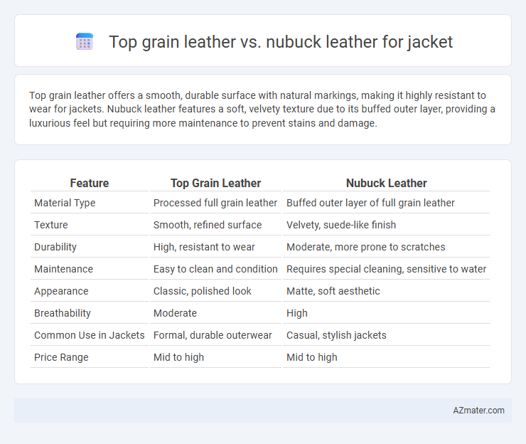 Top grain leather vs. nubuck leather for jacket - What is The Difference?