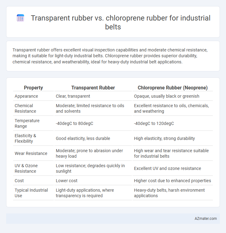 Transparent rubber vs. chloroprene rubber for industrial belts - What is The Difference?