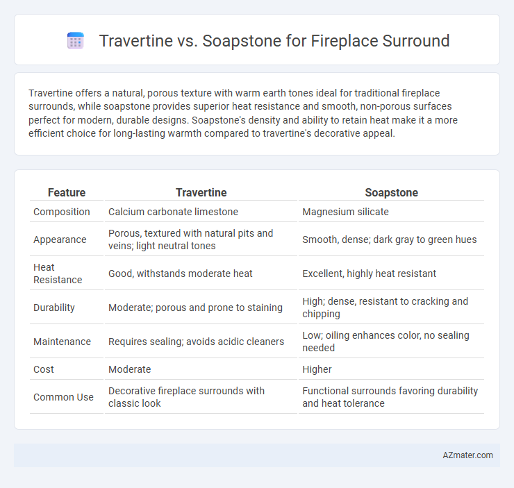 Travertine vs. Soapstone for Fireplace Surround - What is The Difference?