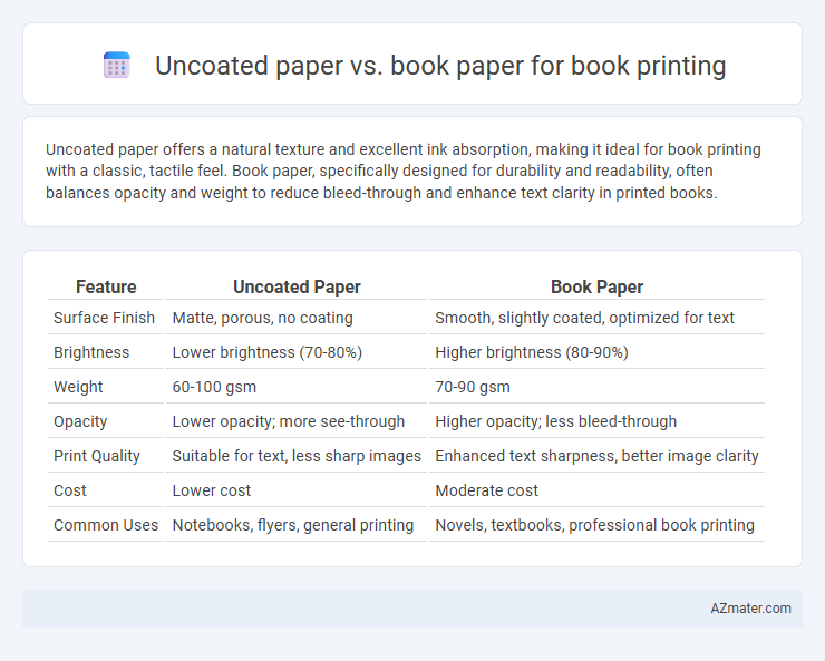 Uncoated paper vs. book paper for book printing - What is The Difference?