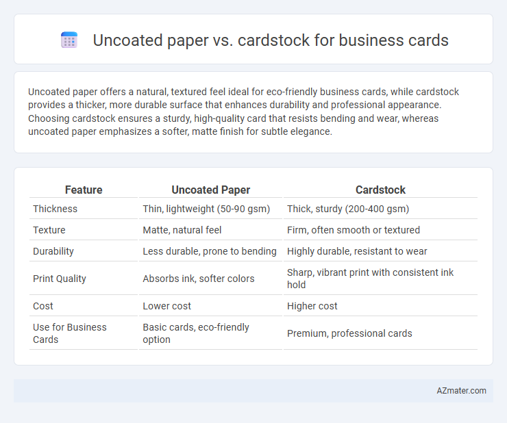 Uncoated paper vs. cardstock for business cards - What is The Difference?