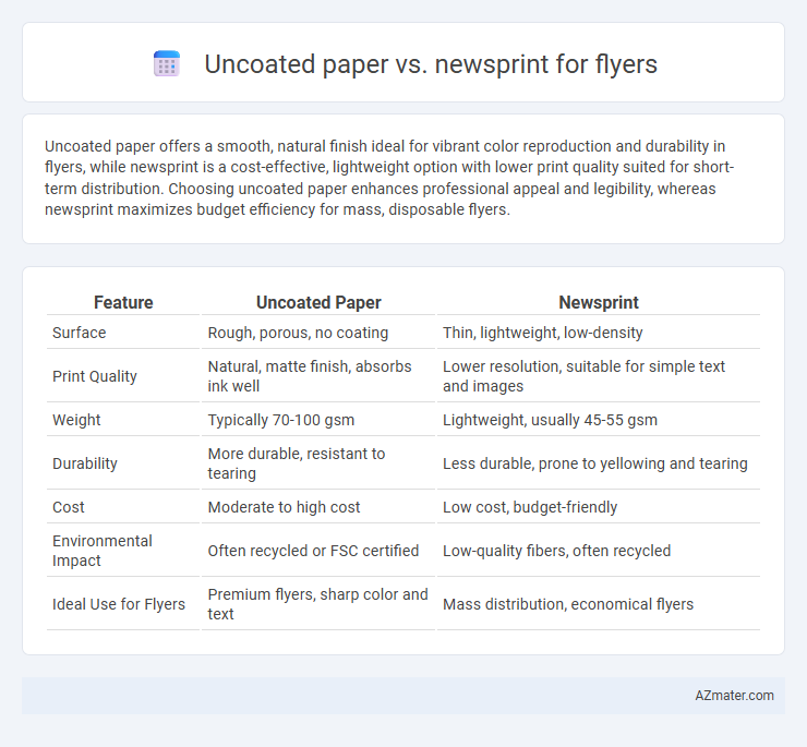 Uncoated paper vs. newsprint for flyers - What is The Difference?