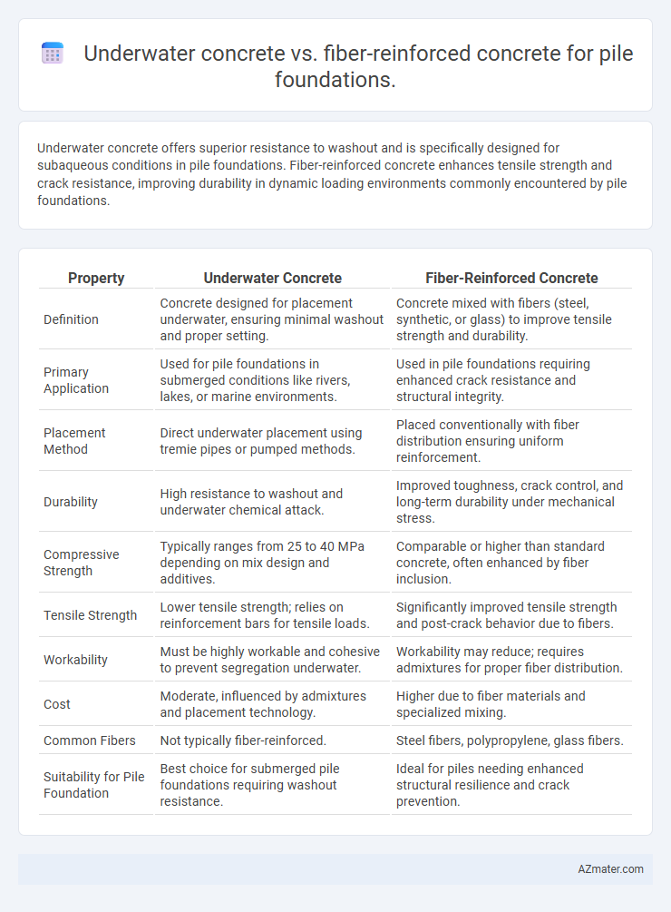 Underwater concrete vs. fiber-reinforced concrete for pile foundations. - What is The Difference?