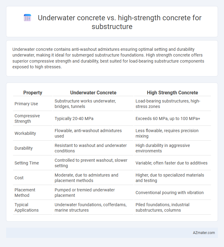 Underwater concrete vs. high-strength concrete for substructure - What is The Difference?
