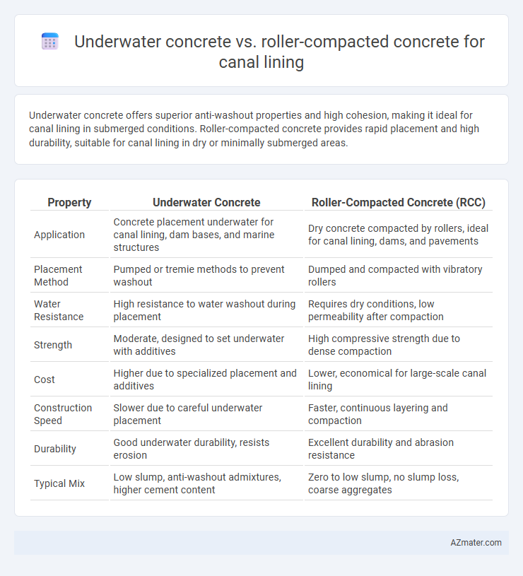 Underwater concrete vs. roller-compacted concrete for canal lining - What is The Difference?