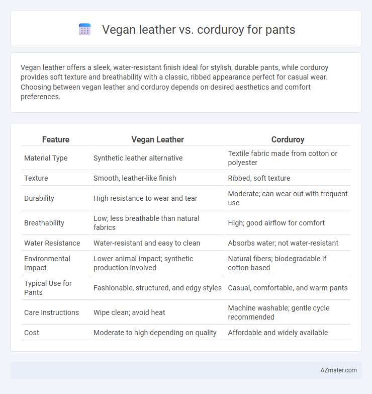 Vegan leather vs. corduroy for pants - What is The Difference?