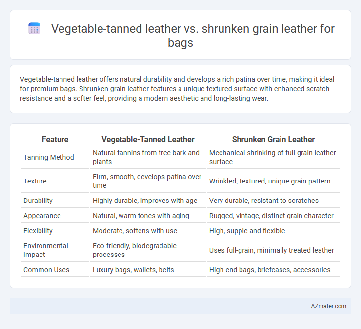 Vegetable-tanned leather vs. shrunken grain leather for bags - What is The Difference?