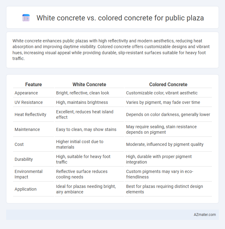 White concrete vs. colored concrete for public plaza - What is The Difference?