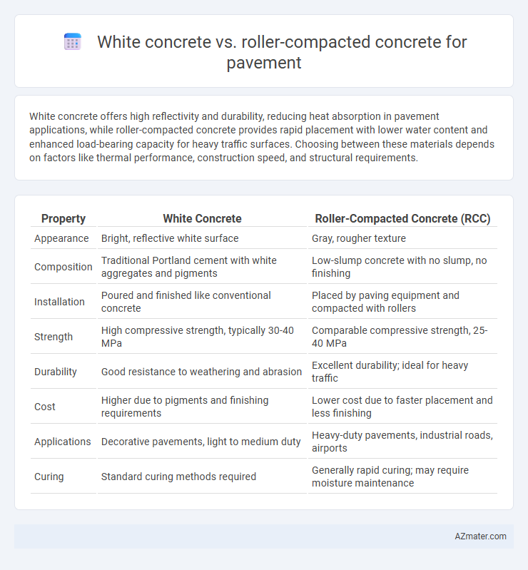 White concrete vs. roller-compacted concrete for pavement - What is The Difference?