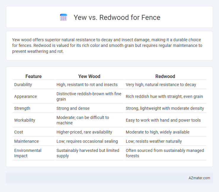 Yew vs. Redwood for Fence - What is The Difference?