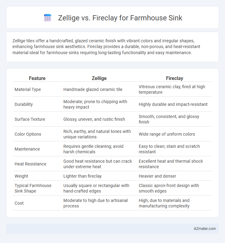 Zellige vs. Fireclay for Farmhouse Sink - What is The Difference?