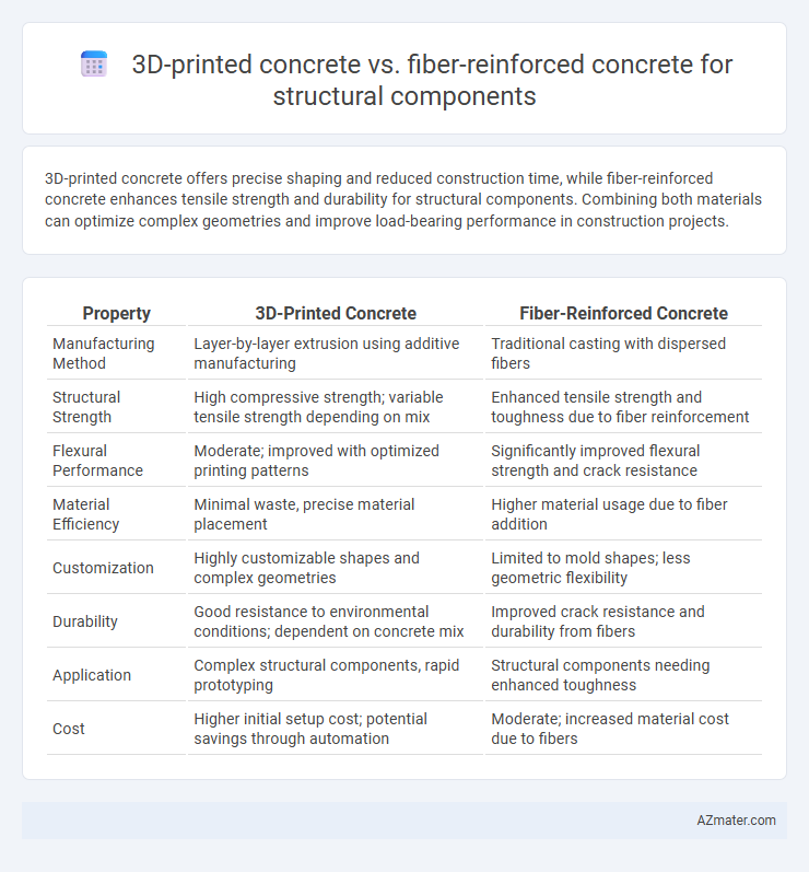 3D-printed concrete vs. fiber-reinforced concrete for structural components - What is The Difference?