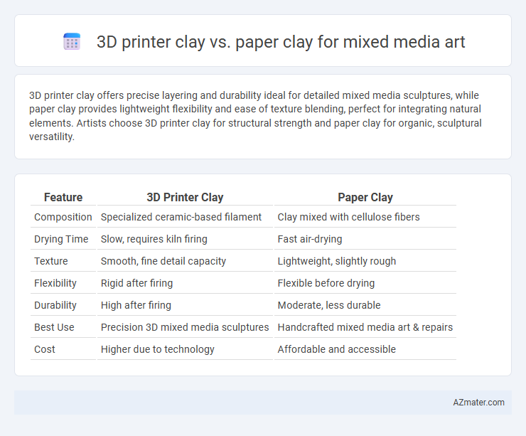 3D printer clay vs. paper clay for mixed media art - What is The Difference?