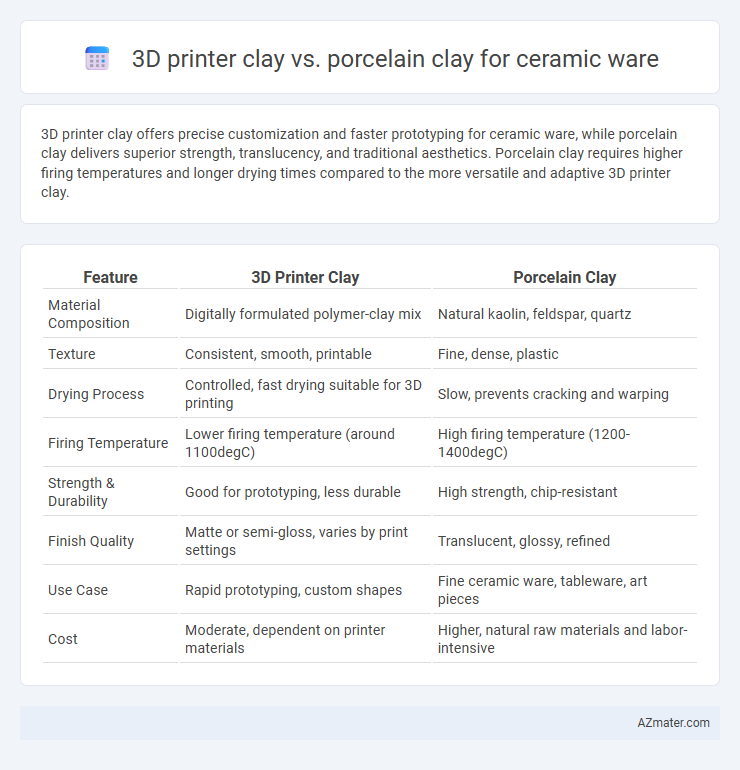 3D printer clay vs. porcelain clay for ceramic ware - What is The Difference?