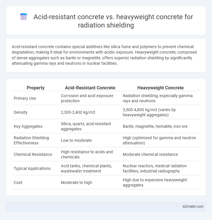 Acid-resistant concrete vs. heavyweight concrete for radiation shielding - What is The Difference?