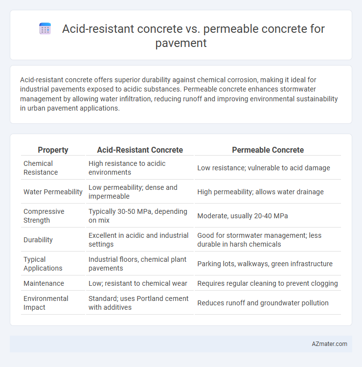 Acid-resistant concrete vs. permeable concrete for pavement - What is The Difference?