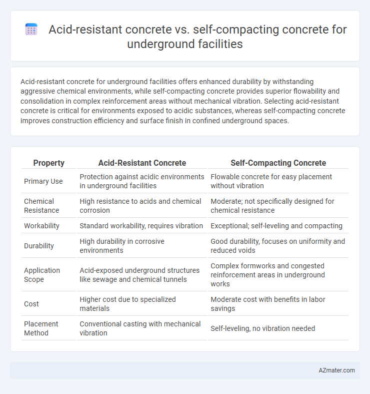 Acid-resistant concrete vs. self-compacting concrete for underground facilities - What is The Difference?