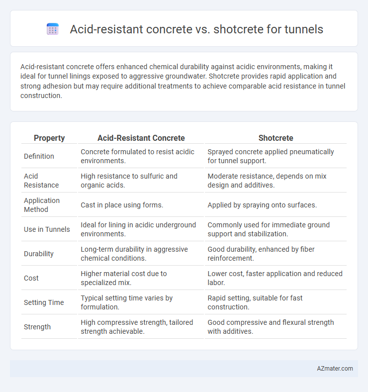 Acid-resistant concrete vs. shotcrete for tunnels - What is The Difference?