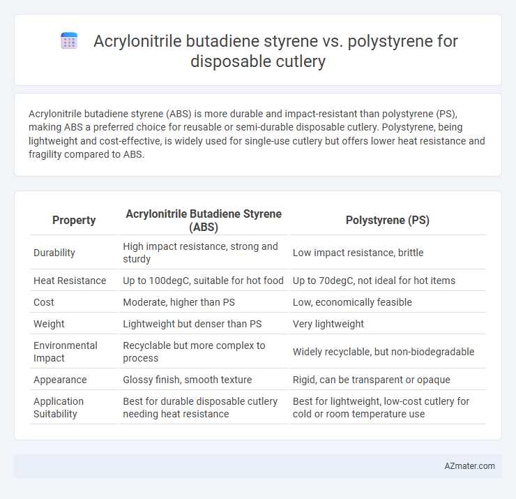 Acrylonitrile butadiene styrene vs. polystyrene for disposable cutlery - What is The Difference?
