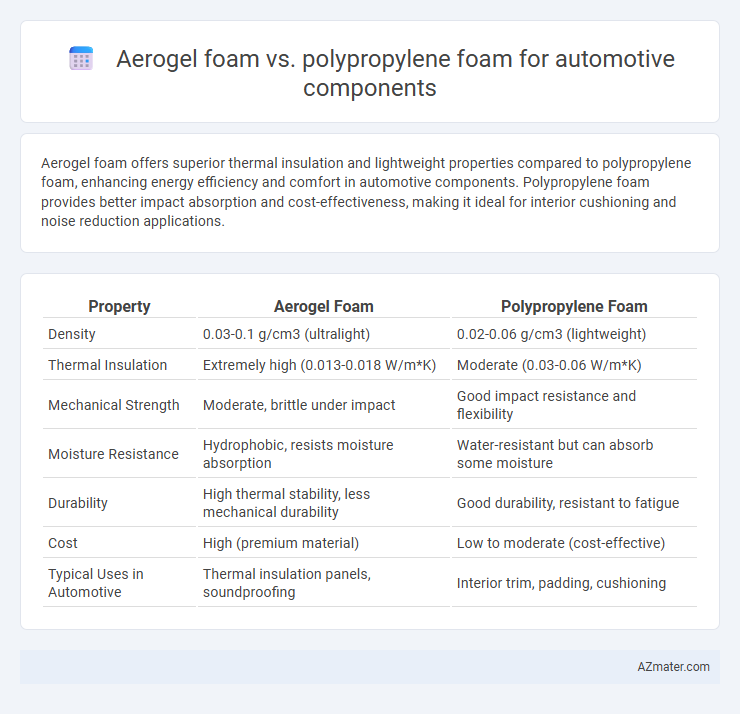 Aerogel foam vs. polypropylene foam for automotive components - What is The Difference?
