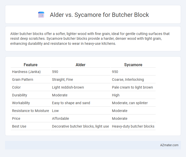 Alder vs. Sycamore for Butcher Block - What is The Difference?