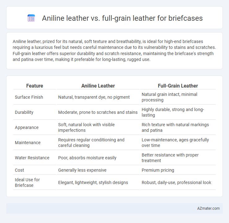 Aniline leather vs. full-grain leather for briefcases - What is The Difference?