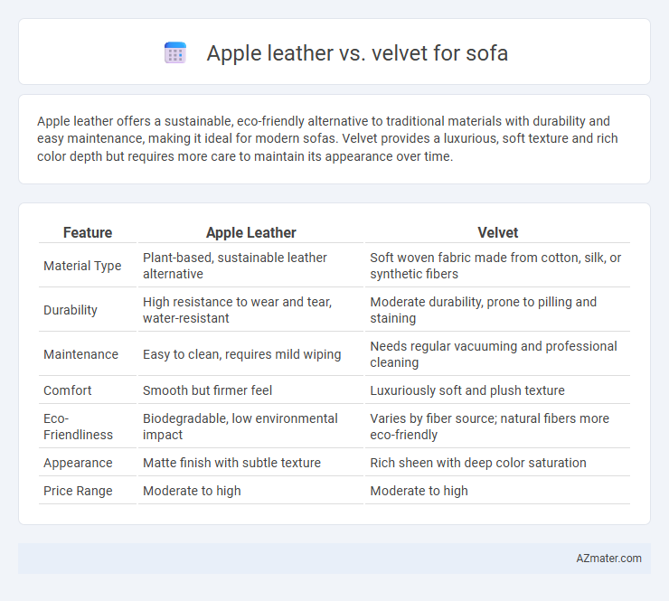 Apple leather vs. velvet for sofa - What is The Difference?