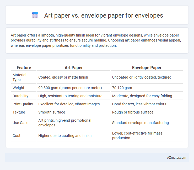 Art paper vs. envelope paper for envelopes - What is The Difference?