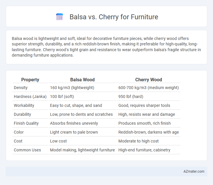 Balsa vs. Cherry for Furniture - What is The Difference?