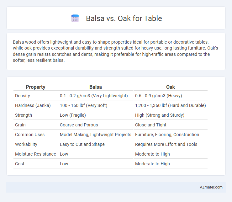 Balsa vs. Oak for Table - What is The Difference?