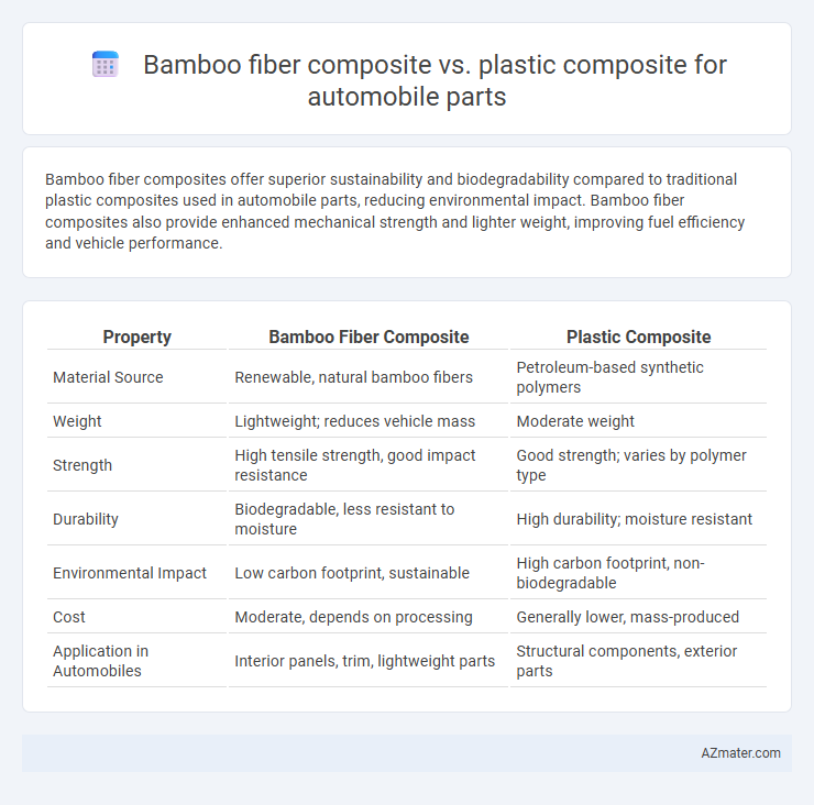 Bamboo fiber composite vs. plastic composite for automobile parts - What is The Difference?