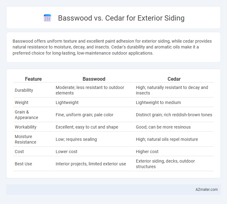 Basswood vs. Cedar for Exterior Siding - What is The Difference?