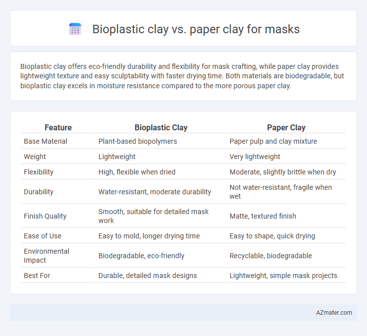 Bioplastic clay vs. paper clay for masks - What is The Difference?