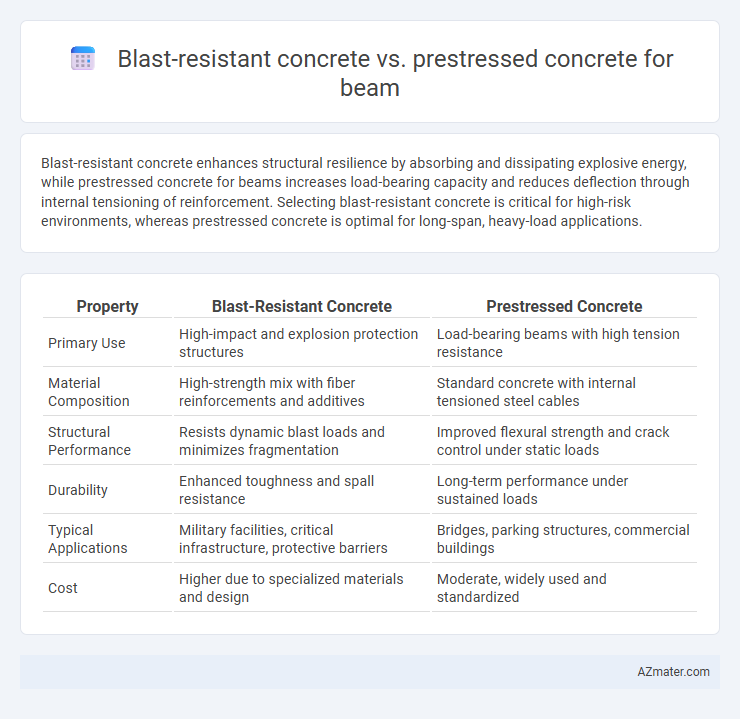 Blast-resistant concrete vs. prestressed concrete for beam - What is The Difference?