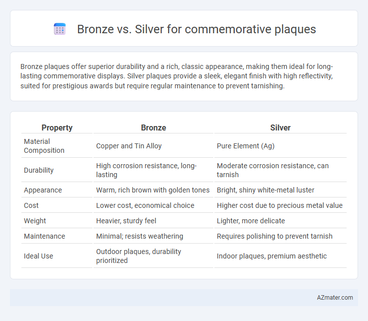 Bronze vs. Silver for commemorative plaques - What is The Difference?