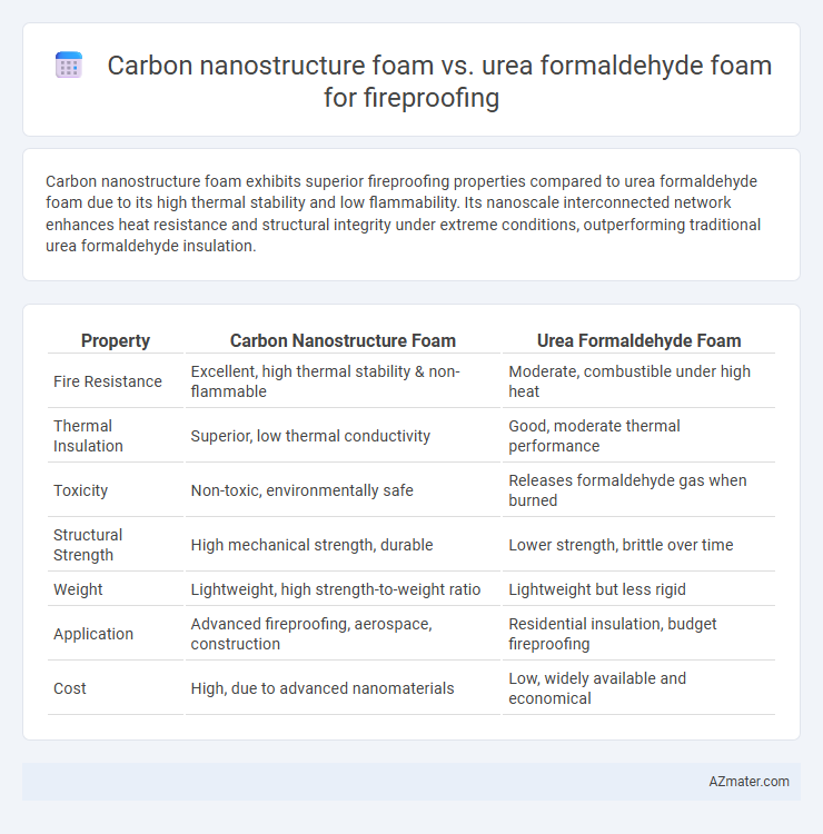 Carbon nanostructure foam vs. urea formaldehyde foam for fireproofing - What is The Difference?