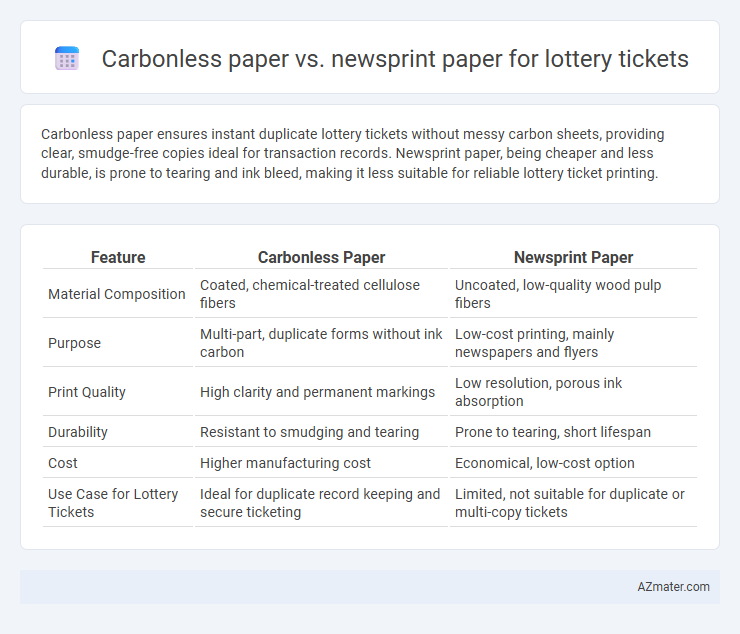 Carbonless paper vs. newsprint paper for lottery tickets - What is The Difference?
