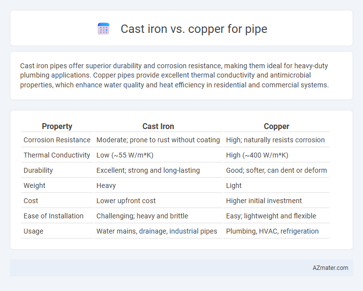 Cast iron vs. copper for pipe - What is The Difference?