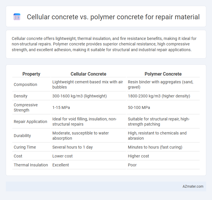 Cellular concrete vs. polymer concrete for repair material - What is The Difference?