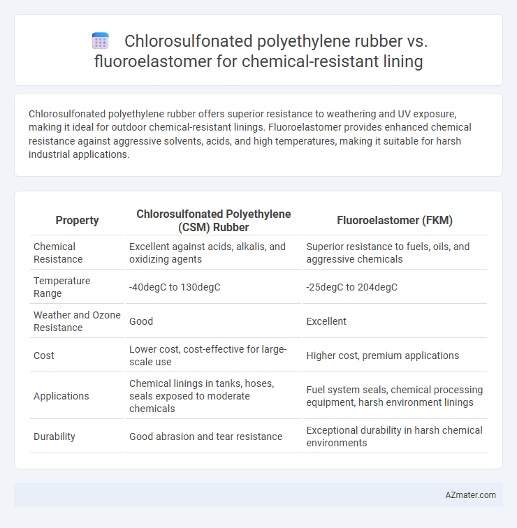 Chlorosulfonated polyethylene rubber vs. fluoroelastomer for chemical-resistant lining - What is The Difference?