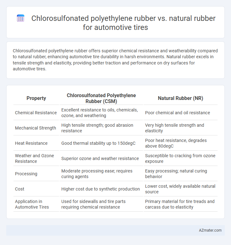 Chlorosulfonated polyethylene rubber vs. natural rubber for automotive tires - What is The Difference?