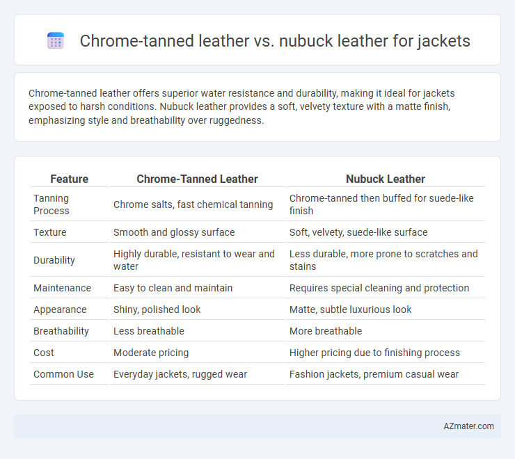 Chrome-tanned leather vs. nubuck leather for jackets - What is The Difference?