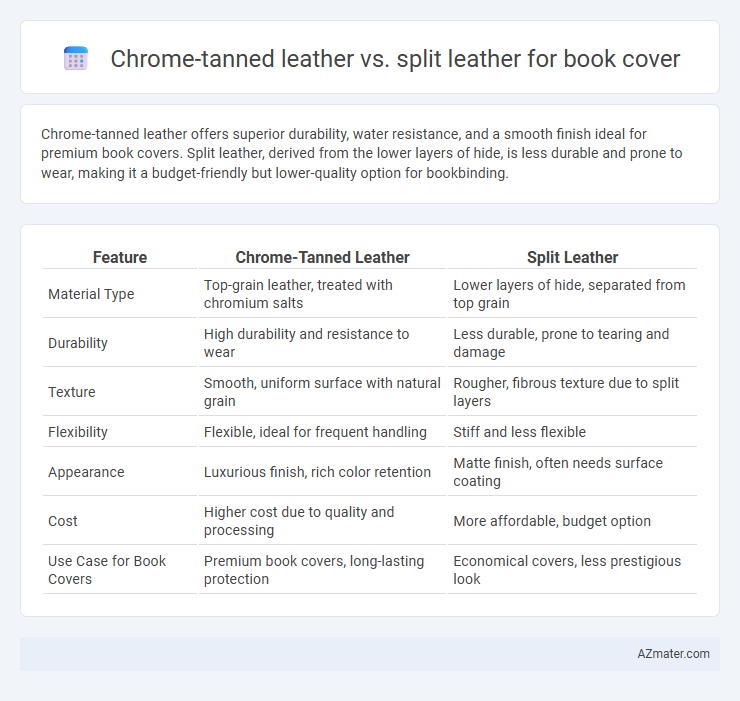 Chrome-tanned leather vs. split leather for book cover - What is The Difference?